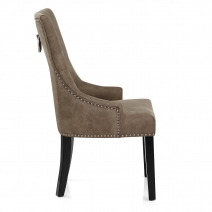 Sedia Ecopelle Legno - Ascot Marrone