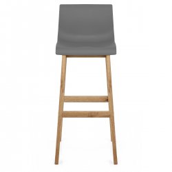 Sgabello Resina Legno - Drift Grigio