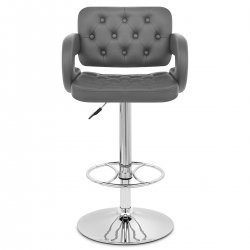 Sgabelli Ecopelle Cromato - Polaris