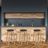 Sgabello Ecopelle Rovere - Ikon