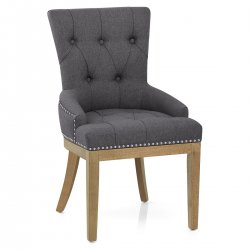 Sedia Tessuto Quercia - Knightsbridge Grigio scuro