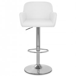 Sgabello Ecopelle Satinato - Berlin Blanco