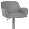 Sgabello Ecopelle Satinato - Berlin Grigio