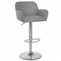 Sgabello Ecopelle Satinato - Berlin Grigio