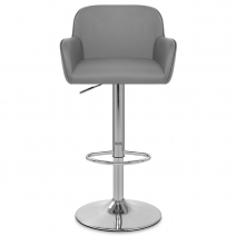 Sgabello Ecopelle Satinato - Berlin Grigio