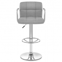 Sgabello Tessuto Cromato - Maze Grigio