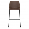 Sgabello Ecopelle Anticata Satinato - Bucket Marrone
