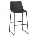 Sgabello Ecopelle Anticata Satinato - Bucket Grigio