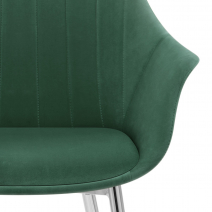 Sedia da pranzo Velluto Cromata - Flare Verde