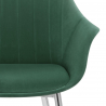 Sedia da pranzo Velluto Cromata - Flare Verde