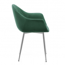 Sedia da pranzo Velluto Cromata - Flare Verde