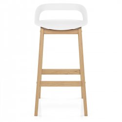 Sgabello Resina Legno - Crew Grigio