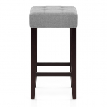 Sgabello Tessuto Legno - Oliver Grigio