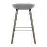 Sgabello Velluto Legno - Epic Grigio