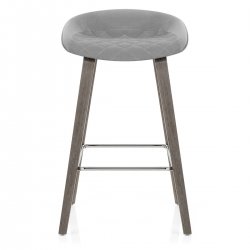 Sgabello Velluto Legno - Epic Grigio
