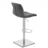 Sgabello Vero Cuoio Satinato - Paradis Deluxe Grigio