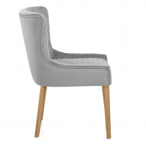 Sedia Velluto Quercia - City Grigio