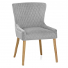 Sedia Velluto Quercia - City Grigio
