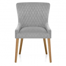 Sedia Velluto Quercia - City Grigio