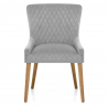 Sedia Velluto Quercia - City Grigio