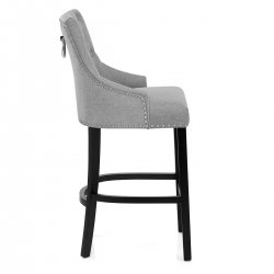 Sgabello Tessuto Legno - Ascot Grigio Scuro