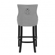 Sgabello Tessuto Legno - Ascot Grigio