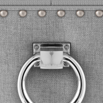 Sgabello Tessuto Legno - Ascot Grigio