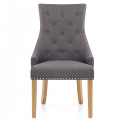 Sedia Tessuto Quercia - Ascot Grigio