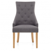 Sedia Tessuto Quercia - Ascot Grigio Scuro