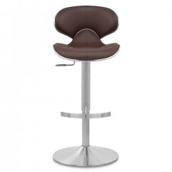 Duo Deluxe Cuir Véritable Chrome Brossé 