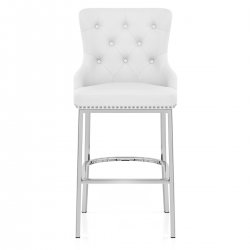 Sgabello Ecopelle Cromato - Grange