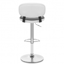 Sgabello Similpelle Cromato - Edge Nero