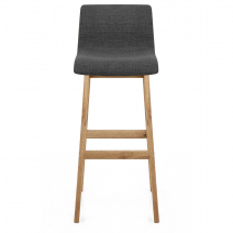 Sgabello Tessuto Legno - Drift Grigio scuro
