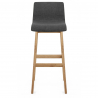 Sgabello Tessuto Legno - Drift Grigio scuro