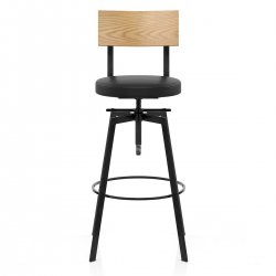 Sgabello Quercia Ecopelle - Urban Industrial