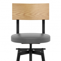 Sgabello Quercia Ecopelle - Urban Industrial