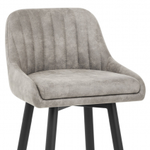Sgabello Tessuto Metallo - Hamilton Grigio