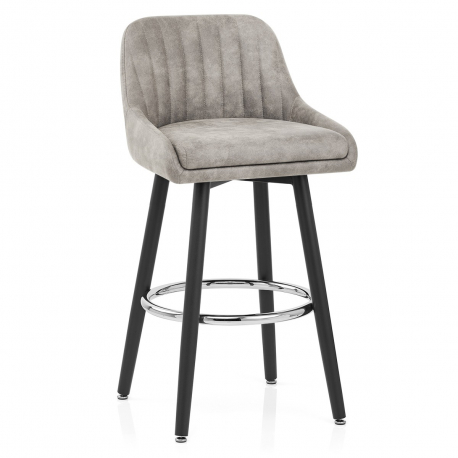 Sgabello Tessuto Metallo - Hamilton Grigio