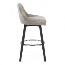 Sgabello Tessuto Metallo - Hamilton Grigio