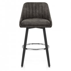 Sgabello Tessuto Metallo - Hamilton Grigio