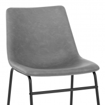 Sedia Ecopelle Anticata Satinata - Bucket Grigio