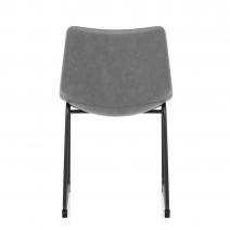 Sedia Ecopelle Anticata Satinata - Bucket Grigio