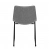 Sedia Ecopelle Anticata Satinata - Bucket Grigio