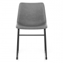 Sedia Ecopelle Anticata Satinata - Bucket Grigio