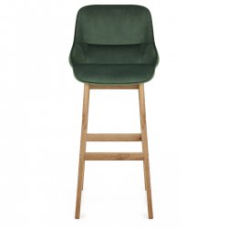 Sgabello Velluto Legno - Miami Grigio