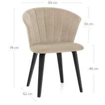 Sedia da pranzo Velluto Legno - Scroll