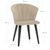 Sedia da pranzo Velluto Legno - Scroll