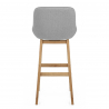 Sgabello Tessuto Legno - Miami Grigio