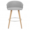 Sgabello Tessuto Legno - Neo Grigio