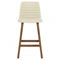 Sgabello Ecopelle Legno Spritz - Nero
